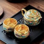 Dehua Gilded Tea Sets – Handcrafted High‑Fire Ceramics, 24K Gold Interior, Traditional Motifs, Complete Gift Box