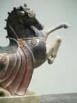 Ancient Stone Horse Collection – Handcrafted Qing Dynasty Style Sculptures, Antique Patina, Five Classic Forms for Desk & Garden