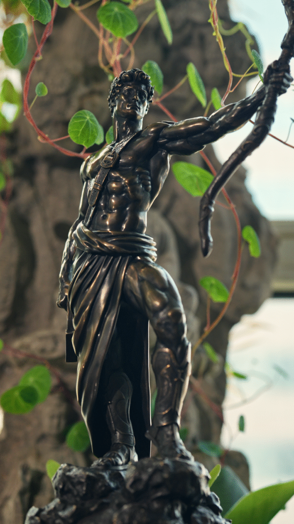 Apollo – Handcrafted Solid Silicon Bronze Sculpture, “God of Light”, Greek Mythology