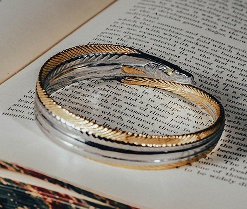 The Hairtail Bracelet – Handcrafted Stainless Steel Bangle, “Grace Under Pressure,” Adjustable Fit, Two Sizes