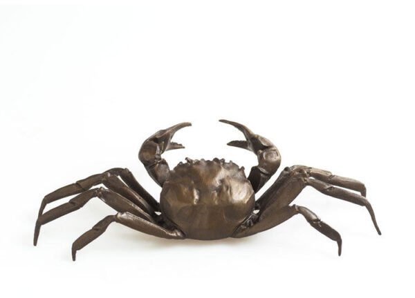 Life‑Size Brass Crab – Handcrafted Solid Brass Sculpture, “The Coastal Guardian”, Realistic Desktop Decor, Tea Pet & Gift