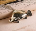 The Fish Brooch – Handcrafted Solid Brass & White Copper, “Auspicious Emblem”