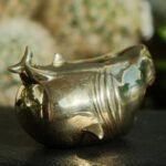 Chubby Megalodon – Handcrafted Solid Brass Sculpture, “The Pocket Predator”, Desk Companion & Palm Worry Stone