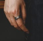 The Fish Ring – Handcrafted 925 Sterling Silver & 18K Gold, “What You Mean to Me”, Adjustable Unisex Band