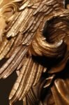 Valkyrie's Grace – Handcrafted Solid Bronze & Copper Sculpture, “Wings of the Chooser”, Removable Sword, Wall or Desk Display