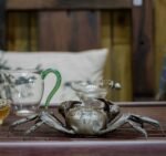 Life‑Size Brass Crab – Handcrafted Solid Brass Sculpture, “The Coastal Guardian”, Realistic Desktop Decor, Tea Pet & Gift