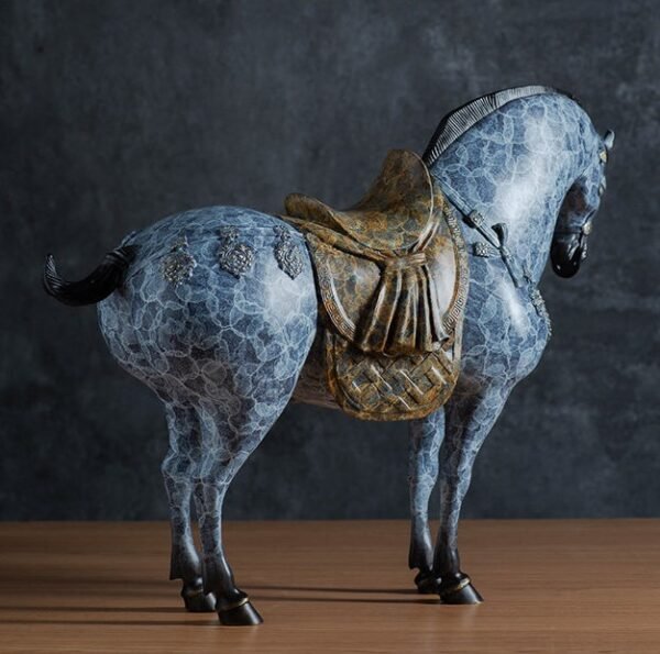 Tang Horse – Handcrafted Solid Brass Sculpture, “Steed of Prosperity”, Tang Dynasty Aesthetic