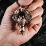The Owl Whistle – Handcrafted Solid Brass Keychain, “The Sentinel’s Call”