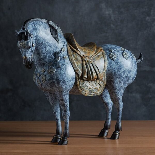 Tang Horse – Handcrafted Solid Brass Sculpture, “Steed of Prosperity”, Tang Dynasty Aesthetic