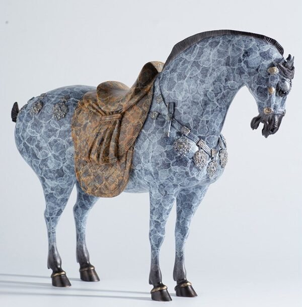 Tang Horse – Handcrafted Solid Brass Sculpture, “Steed of Prosperity”, Tang Dynasty Aesthetic