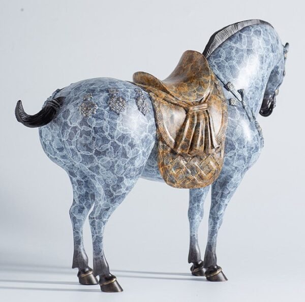 Tang Horse – Handcrafted Solid Brass Sculpture, “Steed of Prosperity”, Tang Dynasty Aesthetic