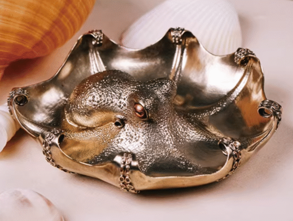 The Octopus Plate – Handcrafted Solid Bronze Multifunctional Tray, “Open Arms, Open Heart”