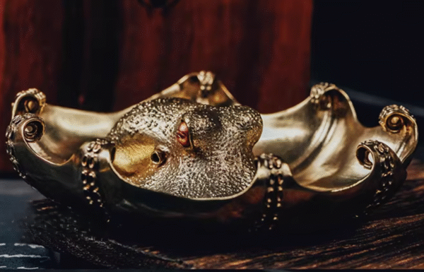 The Octopus Plate – Handcrafted Solid Bronze Multifunctional Tray, “Open Arms, Open Heart”