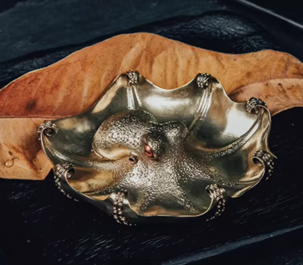 The Octopus Plate – Handcrafted Solid Bronze Multifunctional Tray, “Open Arms, Open Heart”