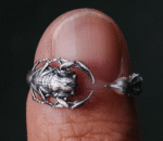 The Scorpion Tail Ring – Handcrafted 925 Sterling Silver, “Thorns Out, Softness In,” Adjustable Unisex Band