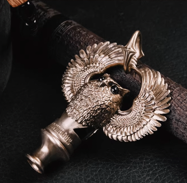 The Owl Whistle – Handcrafted Solid Brass Keychain, “The Sentinel’s Call”