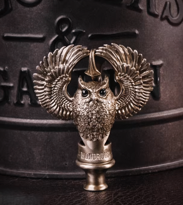 The Owl Whistle – Handcrafted Solid Brass Keychain, “The Sentinel’s Call”