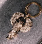 The Owl Whistle – Handcrafted Solid Brass Keychain, “The Sentinel’s Call”