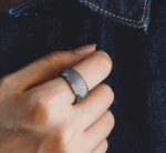 The Fish Ring – Handcrafted 925 Sterling Silver & 18K Gold, “What You Mean to Me”, Adjustable Unisex Band