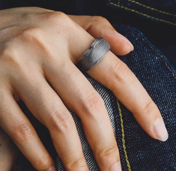 The Fish Ring – Handcrafted 925 Sterling Silver & 18K Gold, “What You Mean to Me”, Adjustable Unisex Band