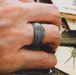 The Fish Ring – Handcrafted 925 Sterling Silver & 18K Gold, “What You Mean to Me”, Adjustable Unisex Band