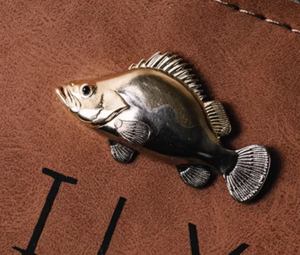 The Fish Brooch – Handcrafted Solid Brass & White Copper, “Auspicious Emblem”