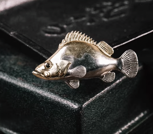 The Fish Brooch – Handcrafted Solid Brass & White Copper, “Auspicious Emblem”