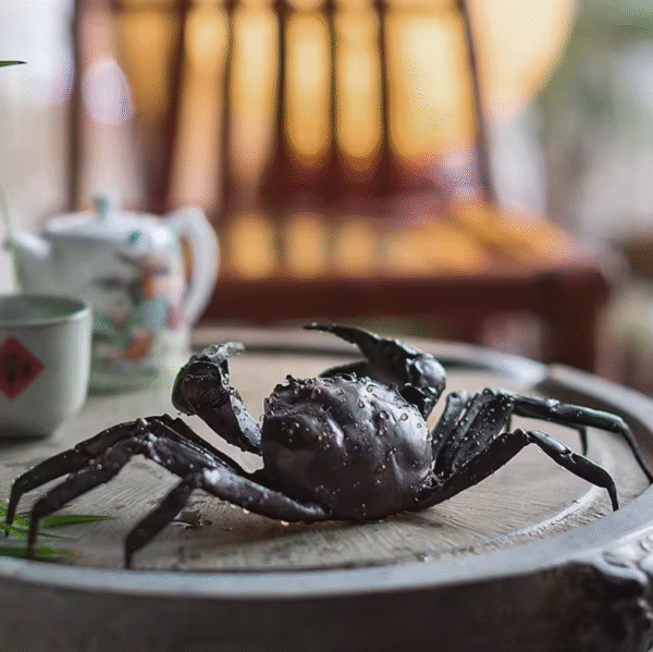 Life‑Size Brass Crab – Handcrafted Solid Brass Sculpture, “The Coastal Guardian”, Realistic Desktop Decor, Tea Pet & Gift