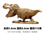 Chubby T‑Rex – Handcrafted Solid Brass Sculpture, “The Ferocious Cutie”, Desk Companion & Palm Worry Stone