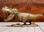 Chubby T‑Rex – Handcrafted Solid Brass Sculpture, “The Ferocious Cutie”, Desk Companion & Palm Worry Stone