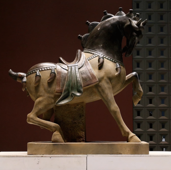 Ancient Stone Horse Collection – Handcrafted Qing Dynasty Style Sculptures, Antique Patina, Five Classic Forms for Desk & Garden